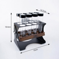 Conjunto de tubos para armazenamento de grãos de café 4Barista