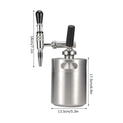 Nitro Cold Brew 2L barril de aço inoxidável Mini 4Barista
